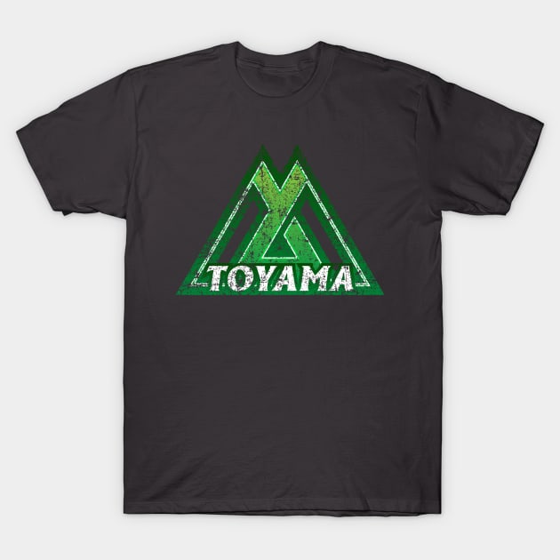 Toyama Prefecture Japanese Symbol Distressed T-Shirt by PsychicCat